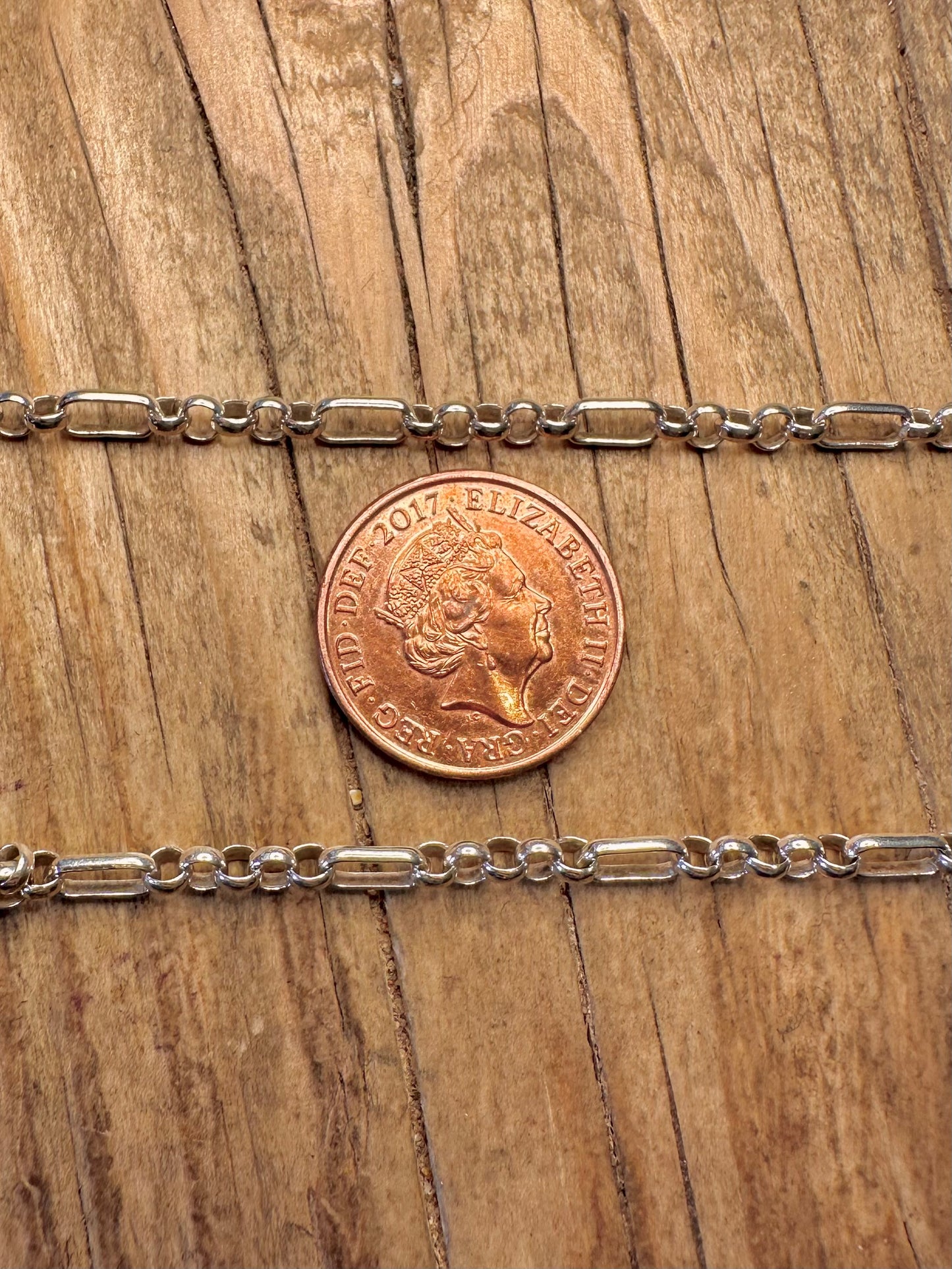 Belcher and Bar Link 925 Sterling Silver 19 inch Necklace