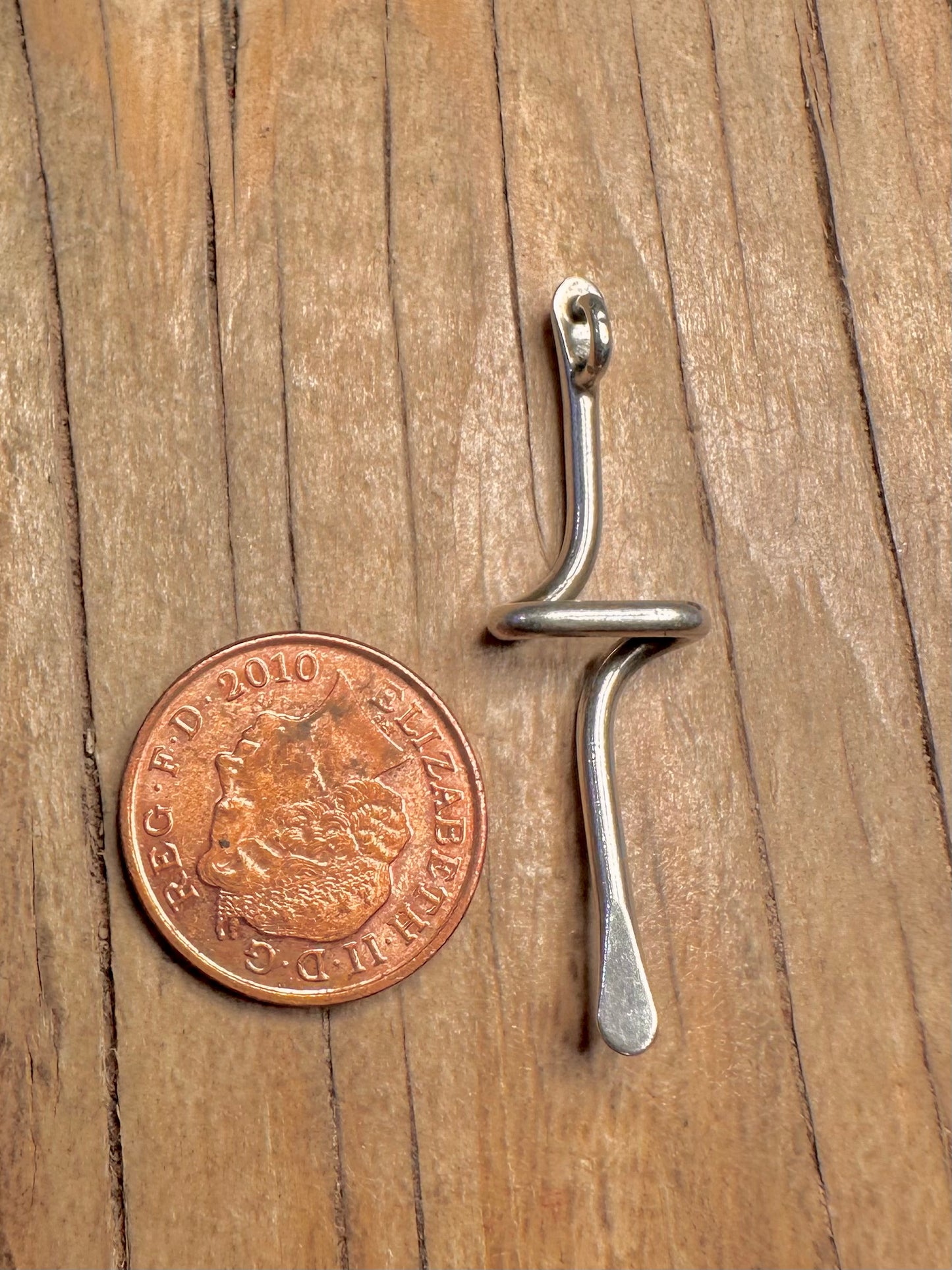 Modernist Bar 925 Sterling Silver Pendant