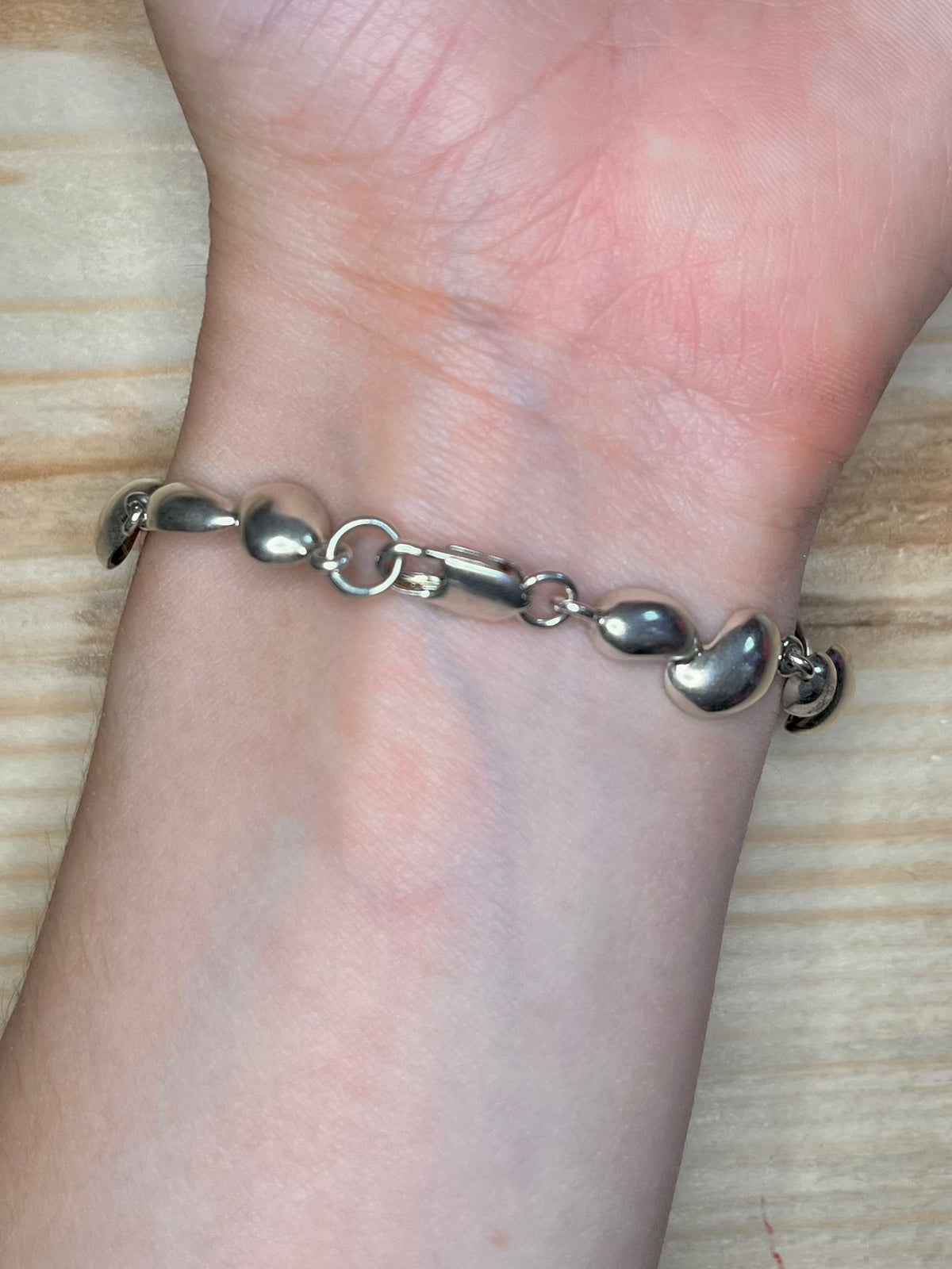 Pebble Link 925 Sterling Silver 7.5 Inch Bracelet