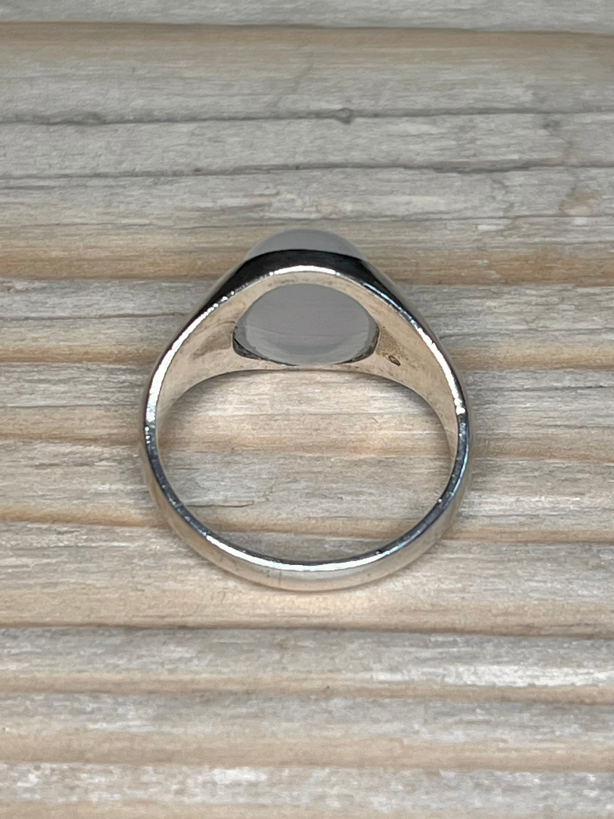 Oval Moonstone Signet 925 Sterling Silver Size L1/2 Ring