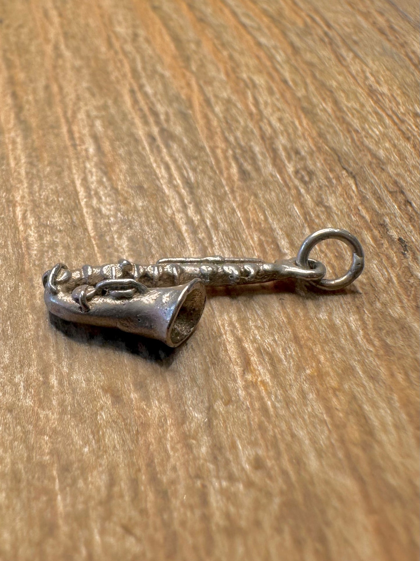 Vintage Saxophone 925 Sterling Silver Charm Pendant