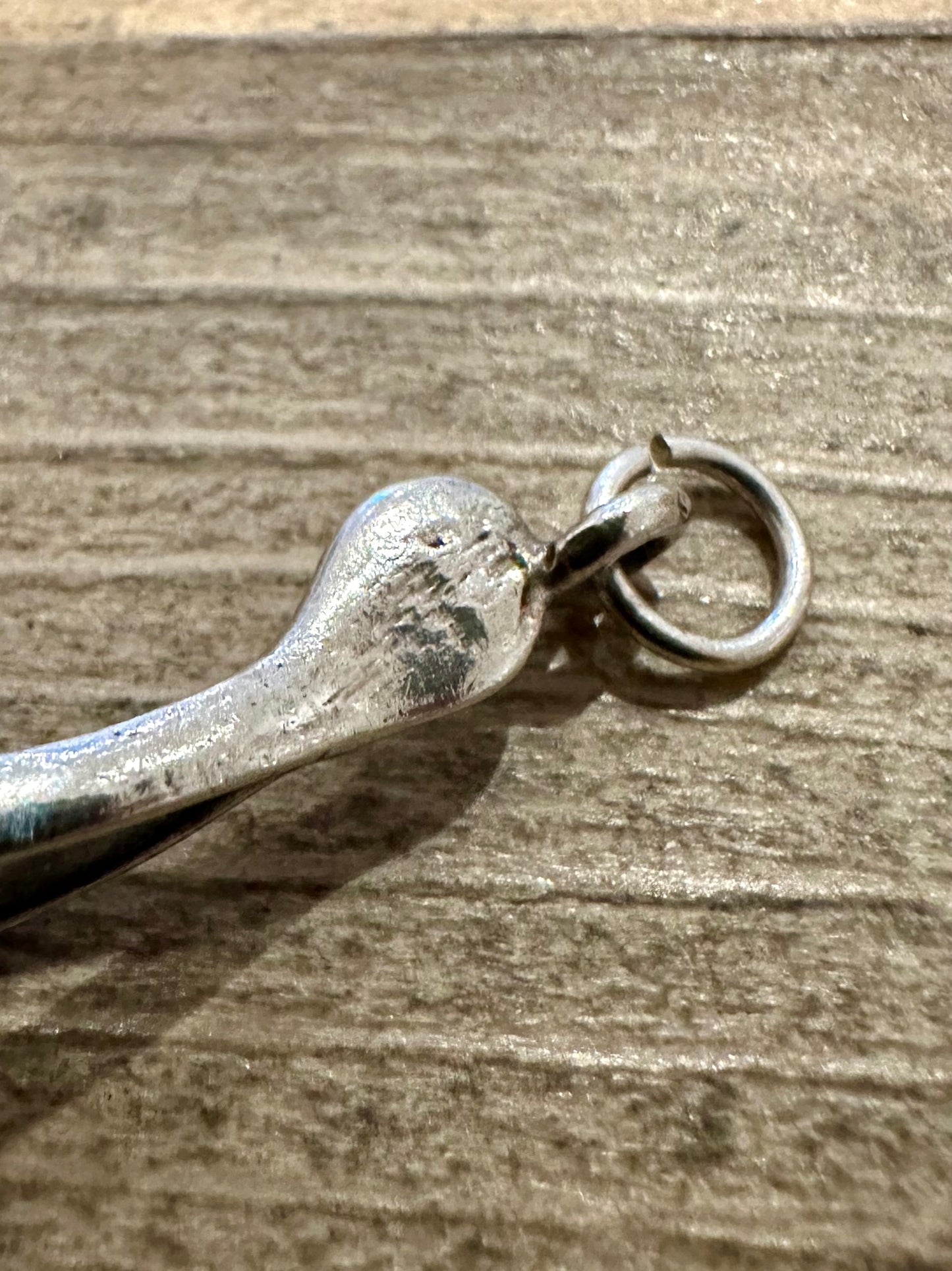 Vintage Wishbone 925 Silver Pendant