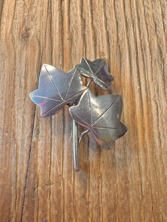 Geoffrey Bellamy For Ivan Tarratt 1963 Leaf Design 925 Sterling Silver Brooch