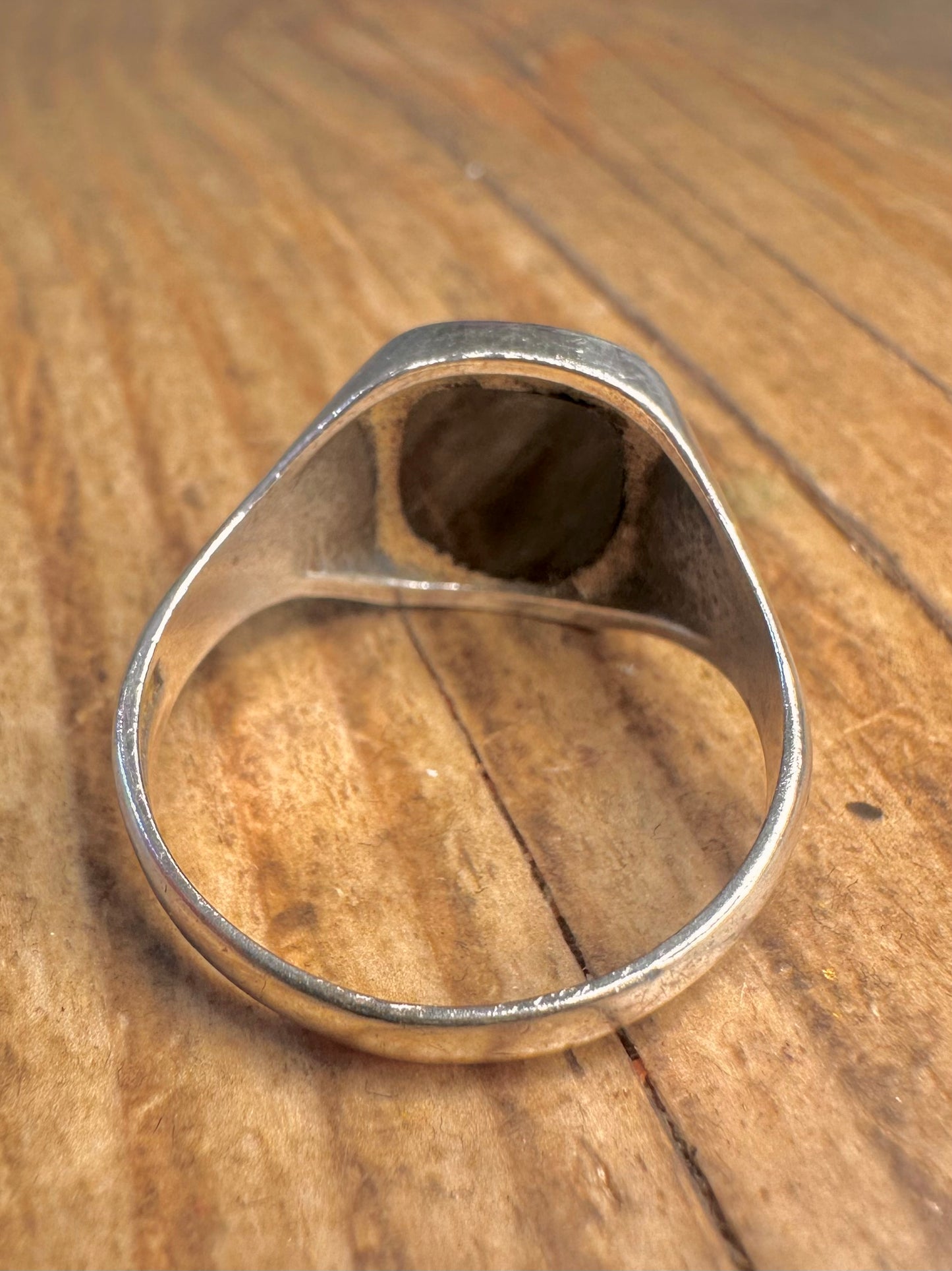 Onyx Square Signet 925 Sterling Silver Size V Ring