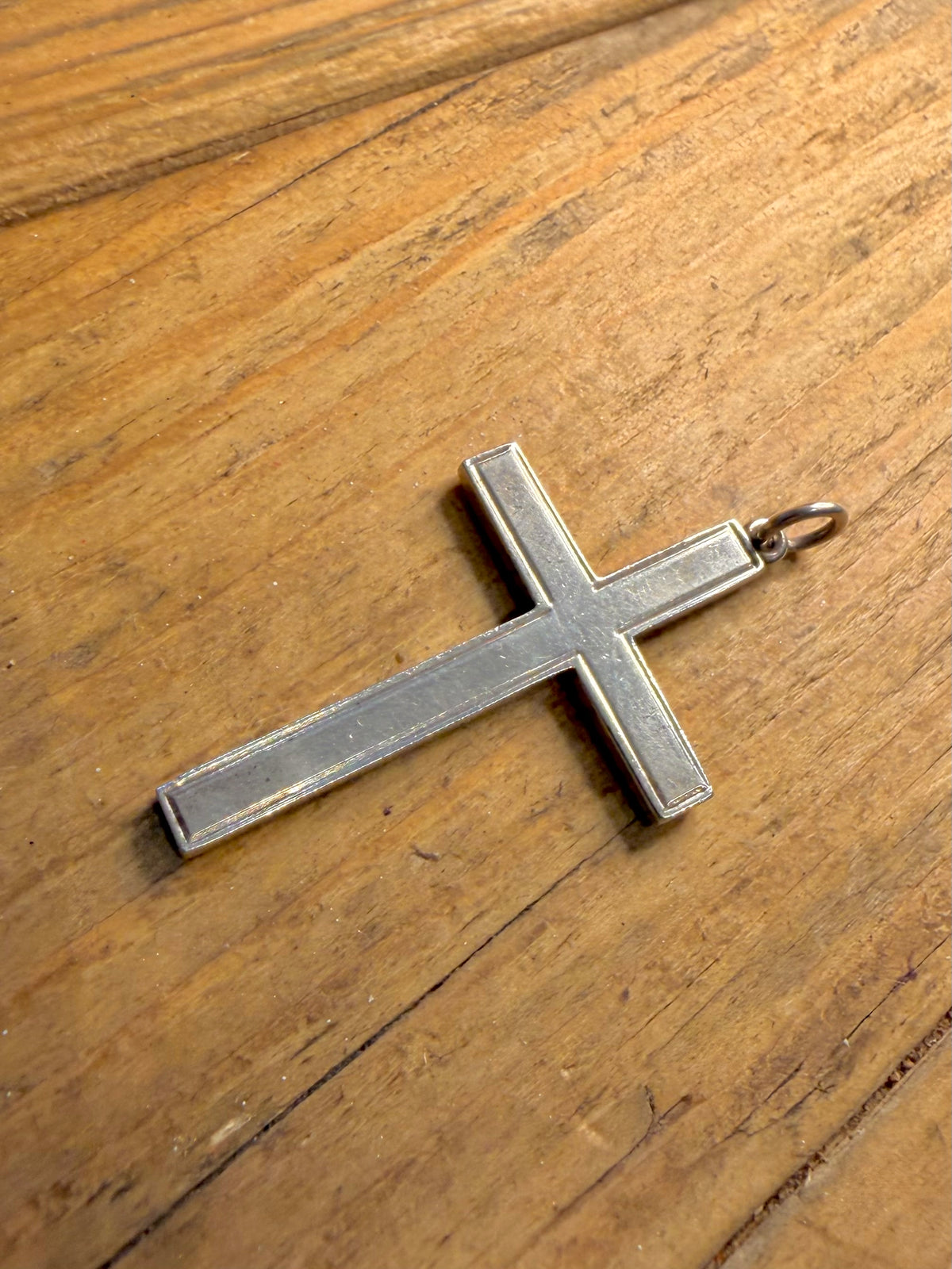 Large Cross 1978 Hallmarked 925 Sterling Silver Pendant