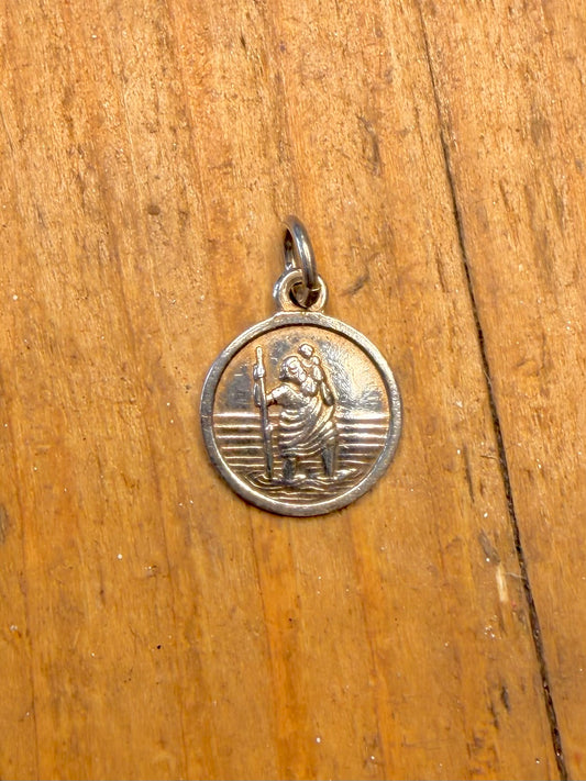 Small St Christopher 925 Sterling Silver Pendant