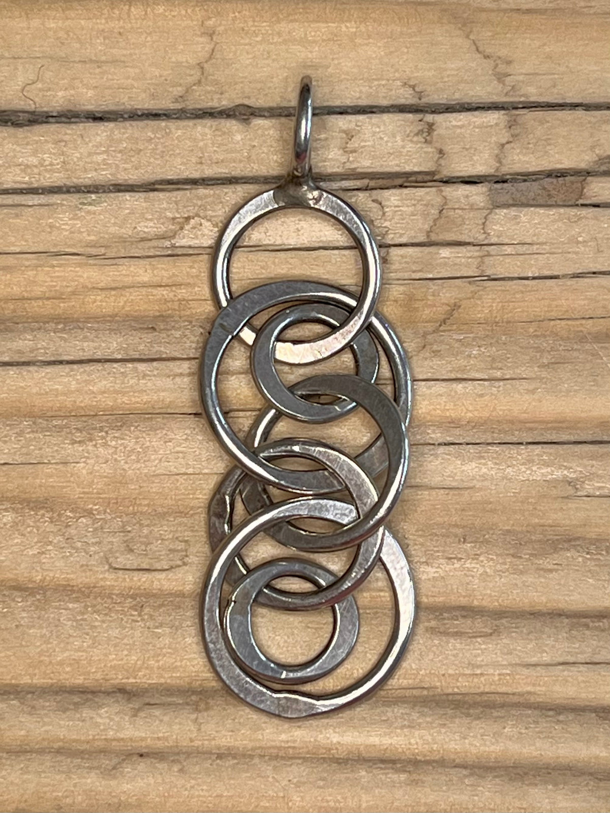 Interlocking Multi Circle 925 Sterling Silver Pendant