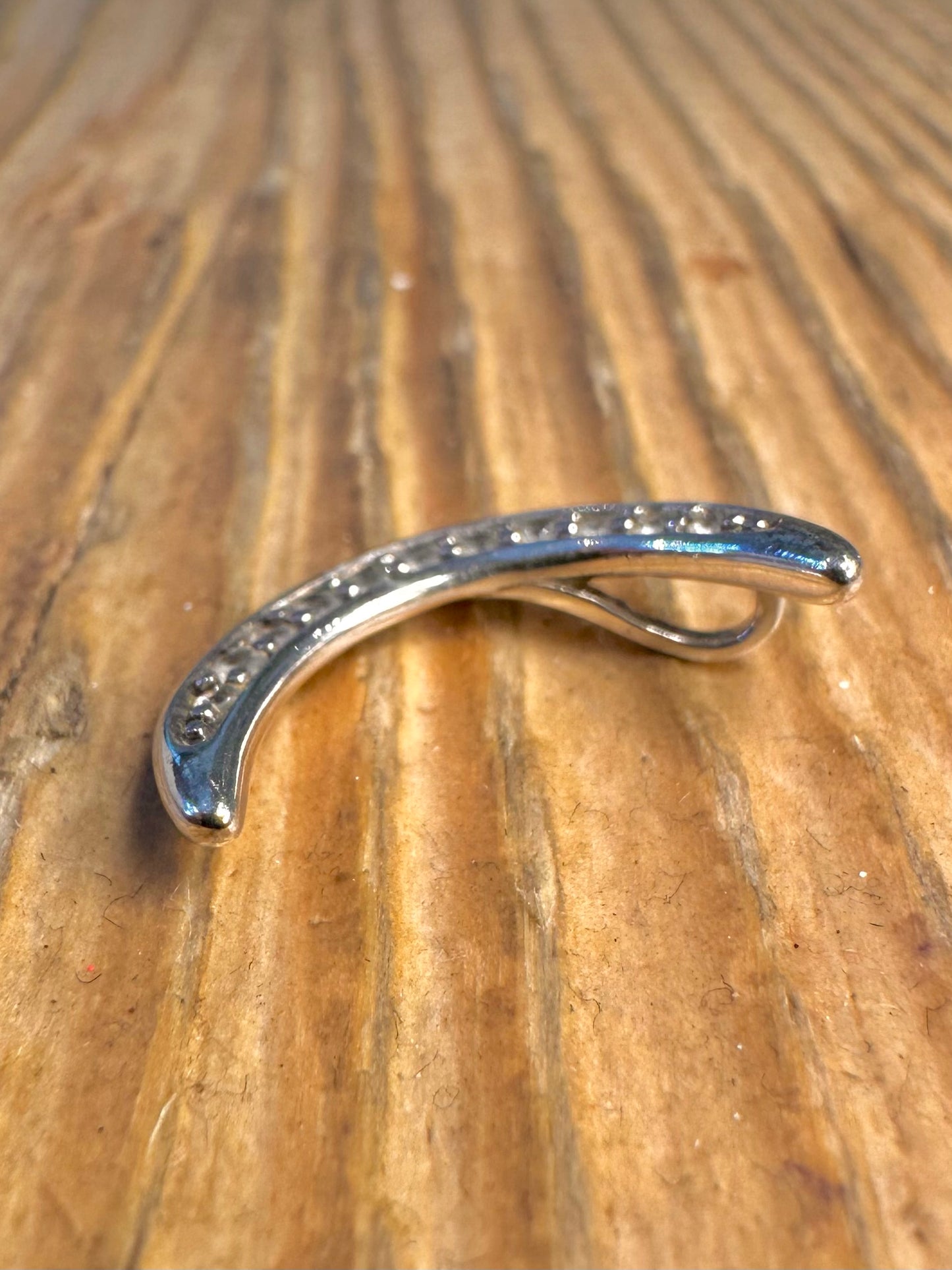 Crescent Moon CZ 925 Sterling Silver Pendant