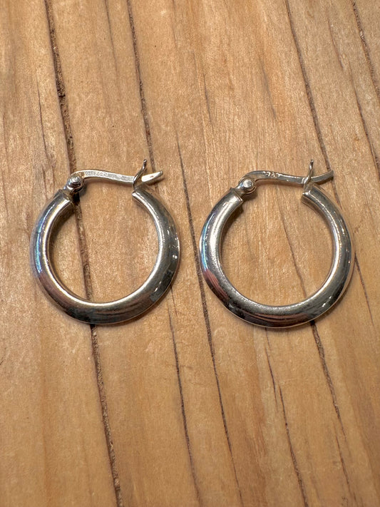 Vintage Hoops 925 Silver Earrings