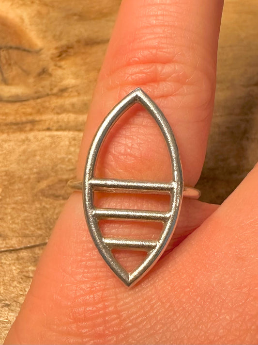 Abstract 1991 925 Silver Size L1/2 Ring