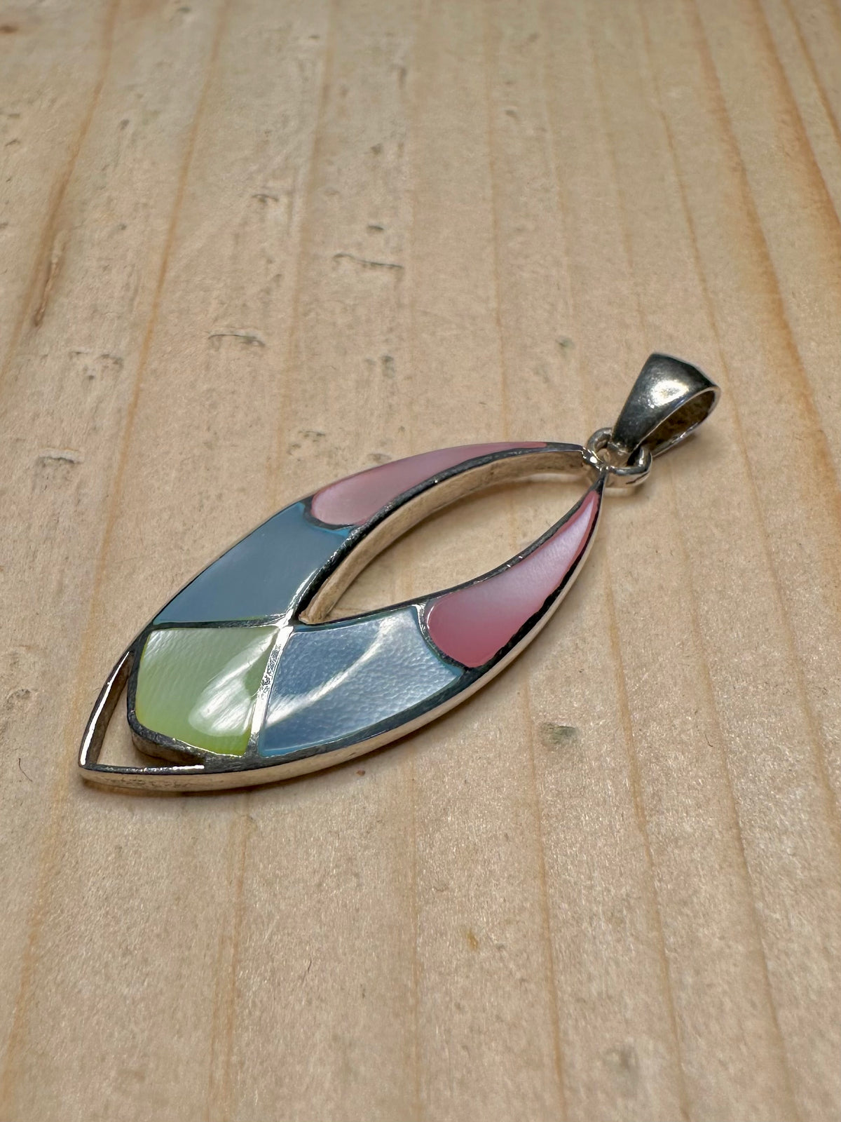 Pastel Mother of Pearl 925 Sterling Silver Pendant
