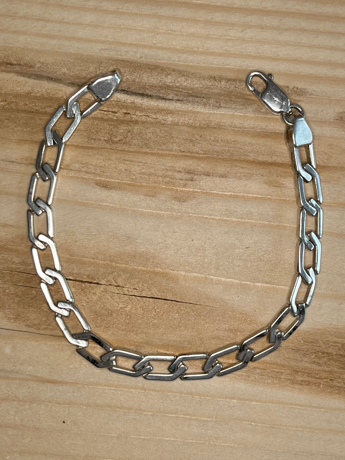 Unique Link Chain 925 Sterling Silver 7.5 Inch Bracelet
