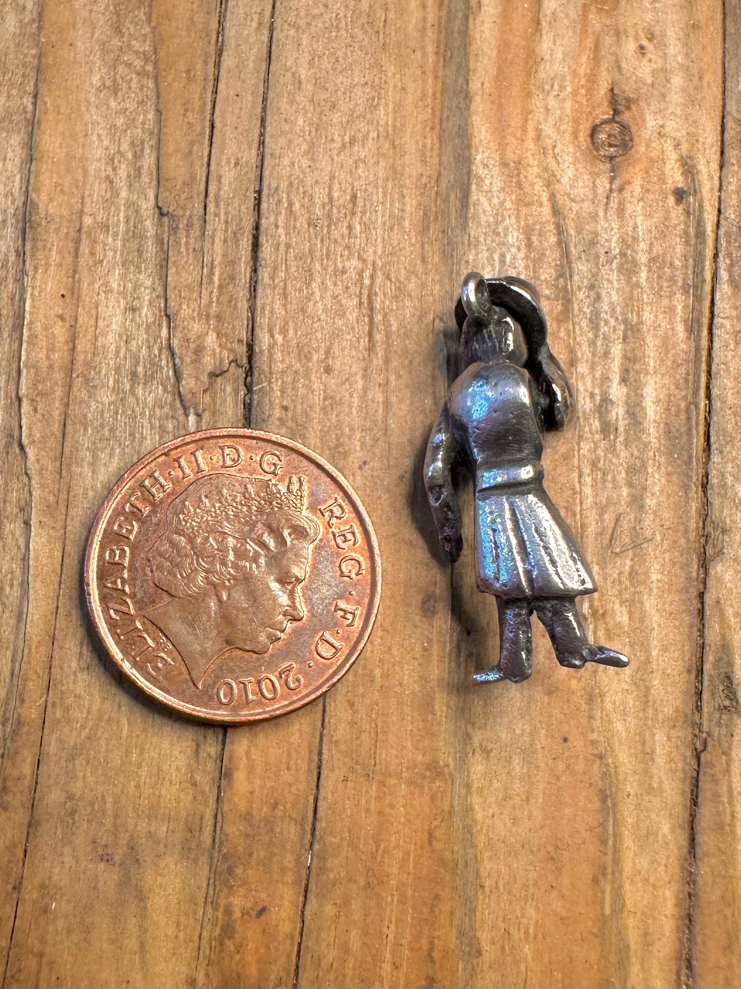 Articulated Top Hat Suit Man 925 Sterling Silver Charm Pendant
