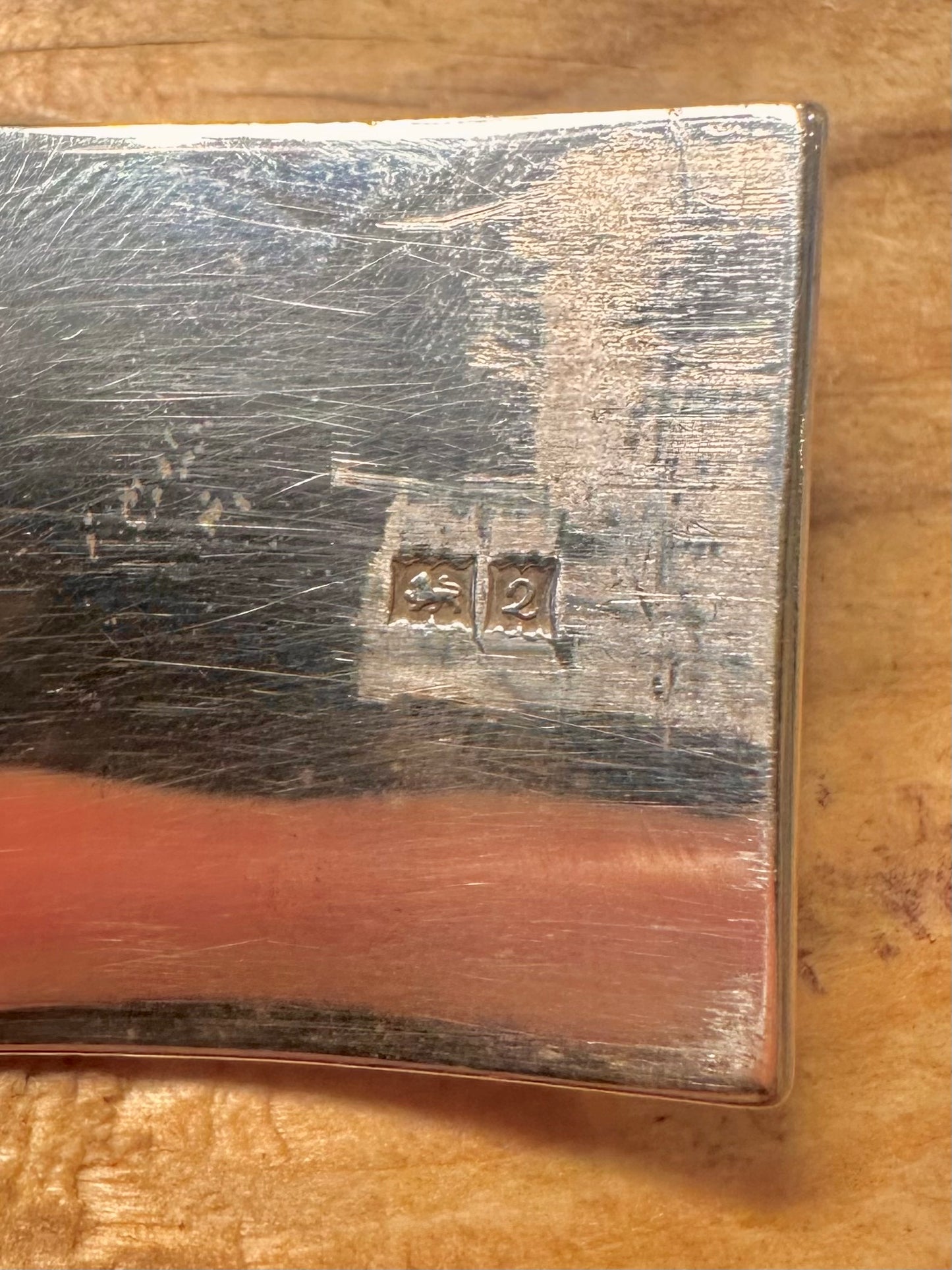 Vintage 1965 Large Buckle Clasp Star Engraved 925 Sterling Silver Bangle