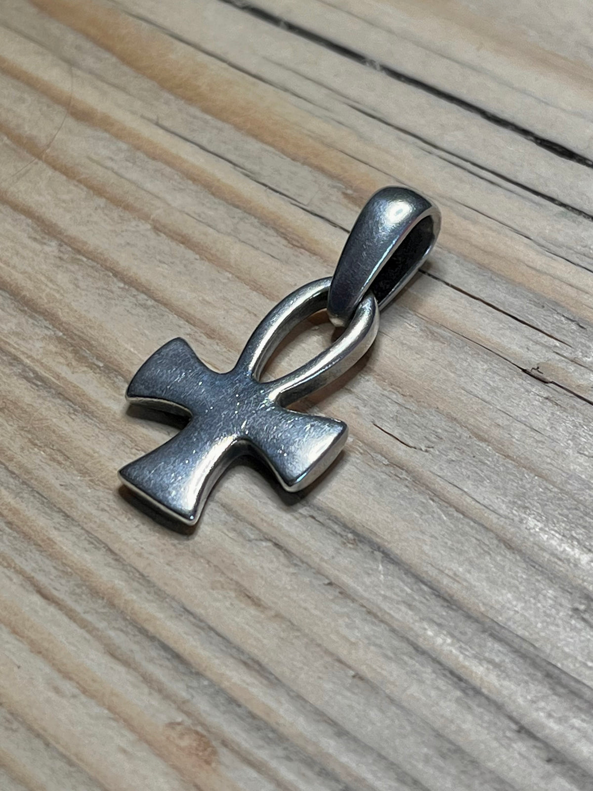 Chunky Ankh 925 Sterling Silver Pendant
