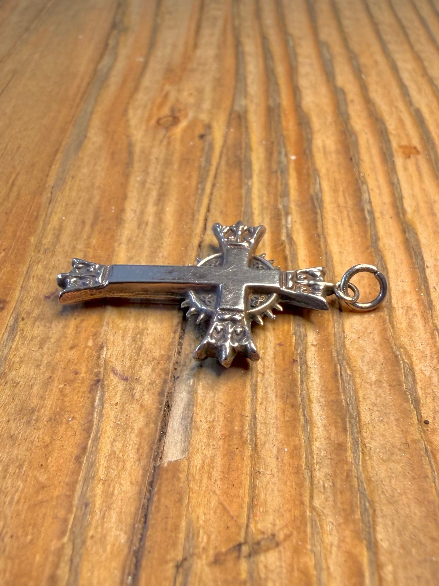 Ornate Gothic Style Cross Celtic 925 Sterling Silver Pendant