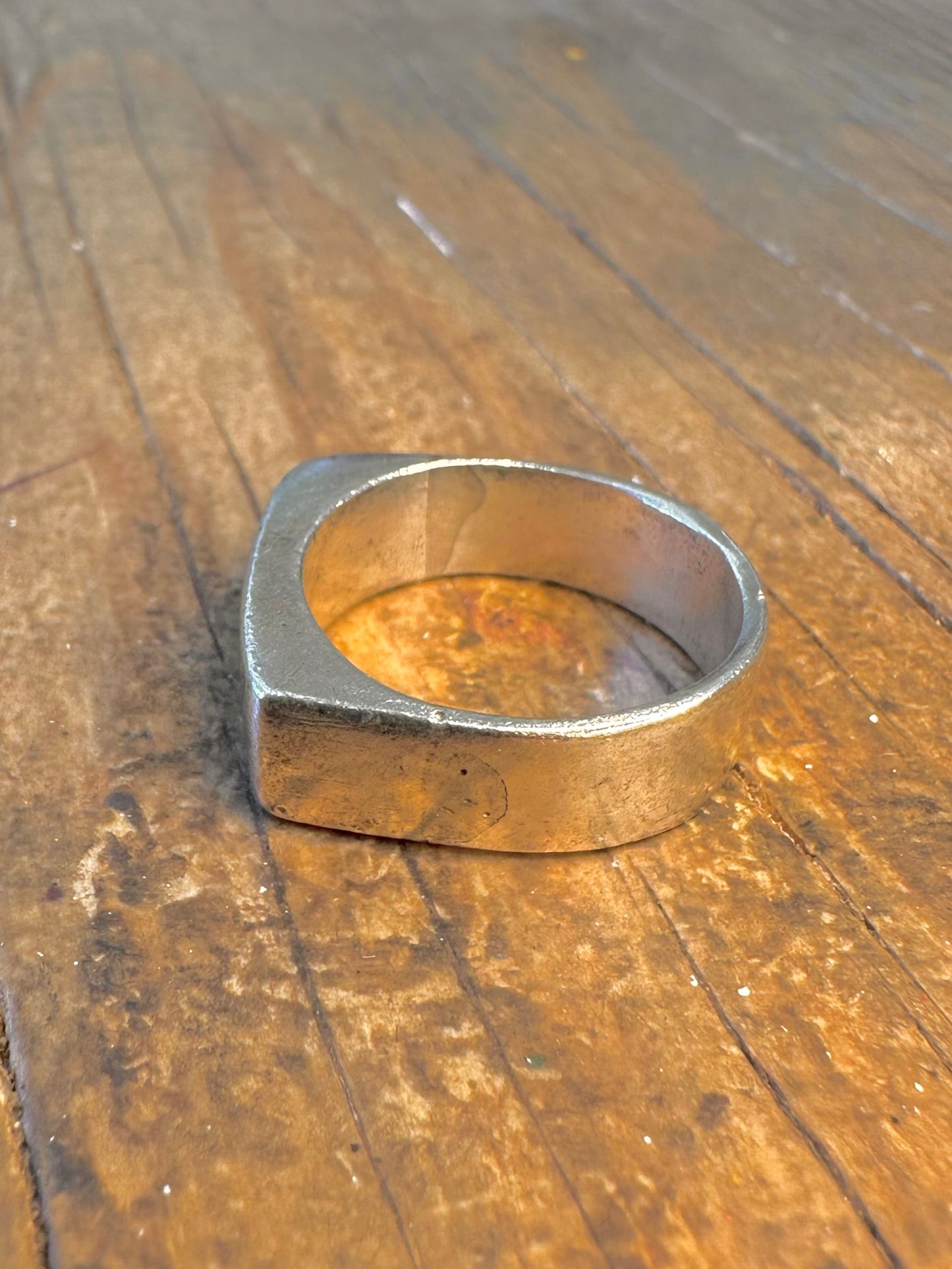 Minimalist Bar Band 925 Sterling Silver Size N Ring