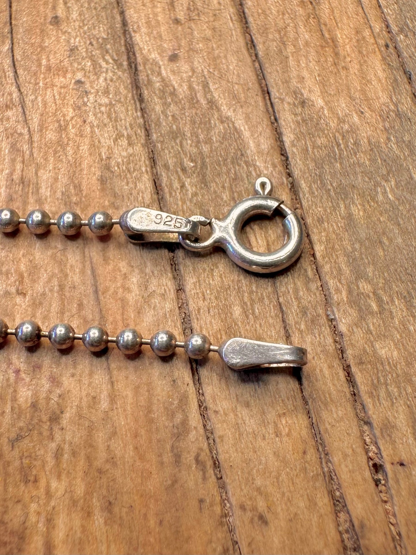 Vintage Ball Chain 925 Sterling Silver 20 inch Necklace