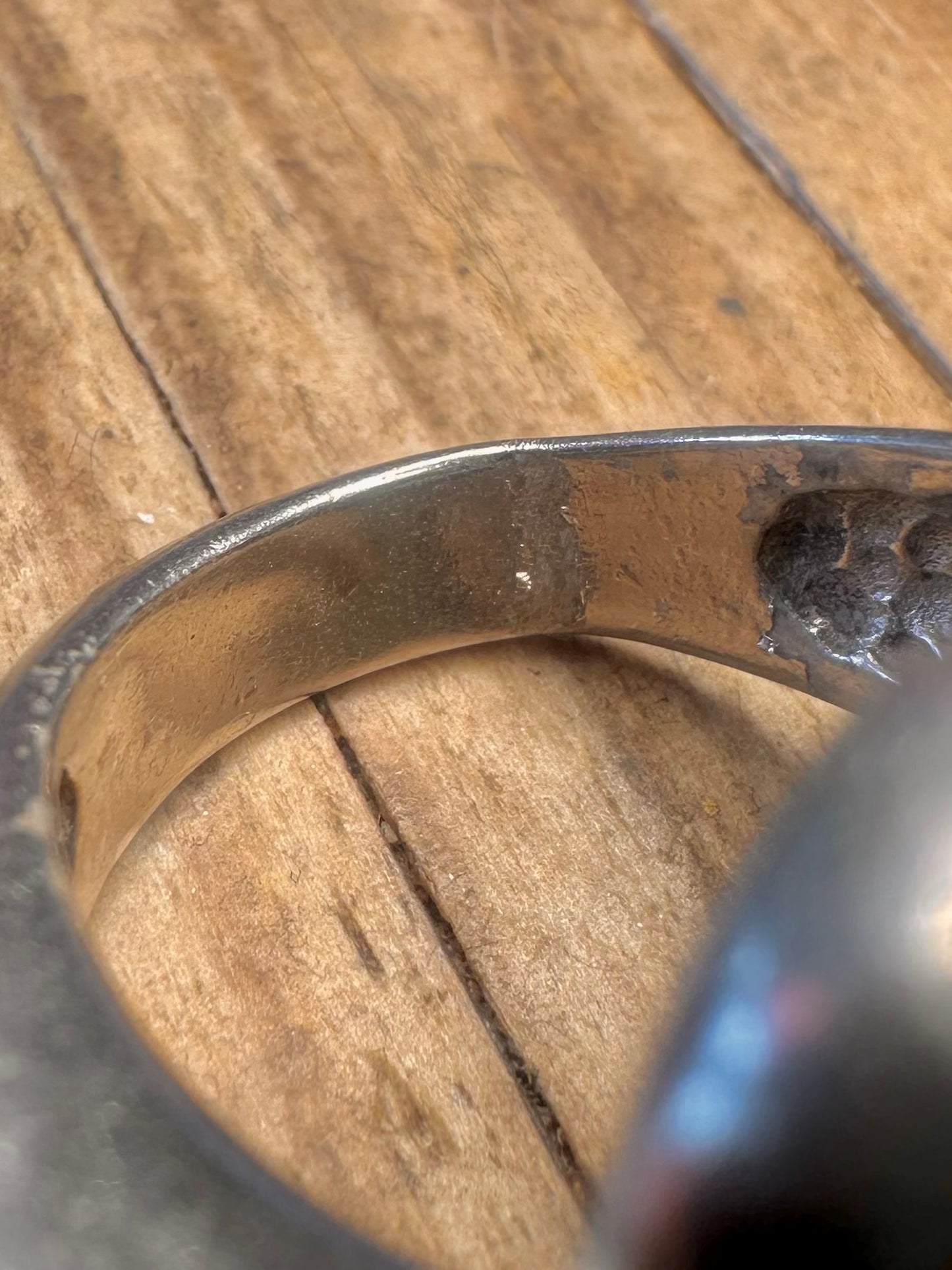 Abstrakter klobiger überlappender Maker Cobi 925 Sterling Silber Größe R Ring
