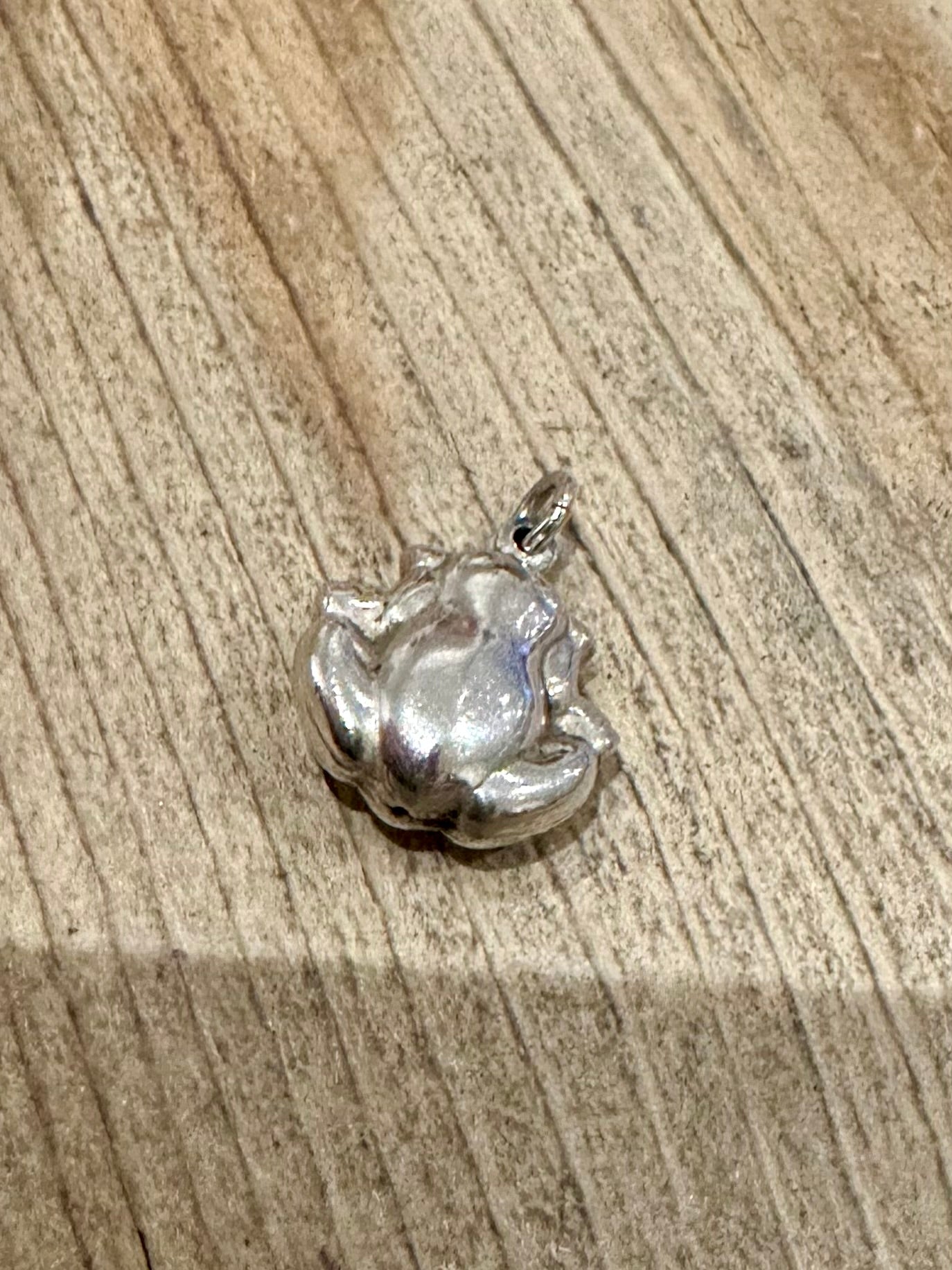 Abstract Frog 925 Silver Charm Pendant