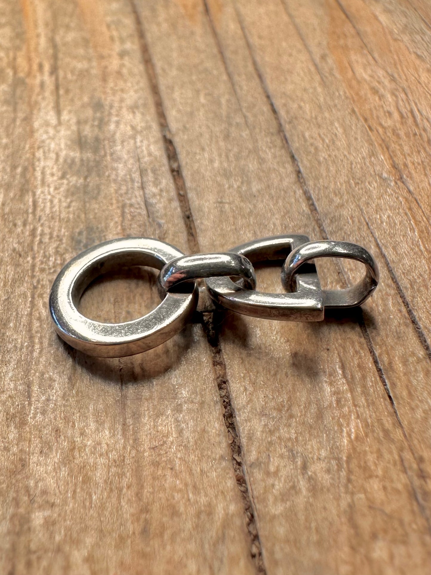 Abstract Semi Circle Circle 925 Sterling Silver Pendant