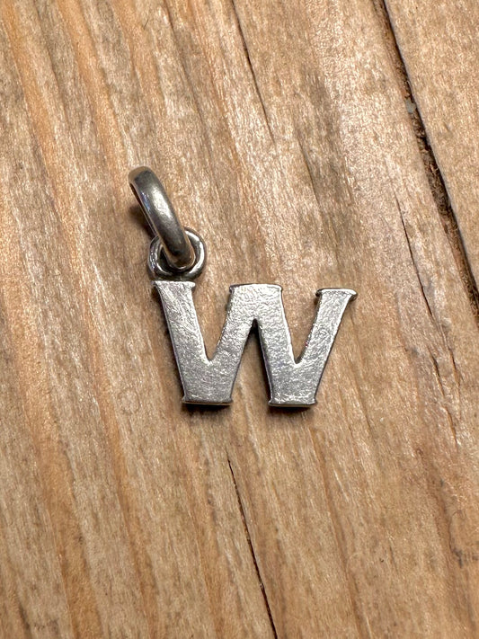 Modern 2007 Links of London W Letter 925 Sterling Silver Pendant
