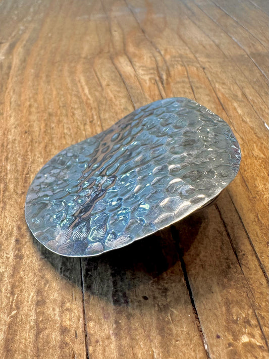 Hammered Circle Wavy 925 Sterling Silver Pendant