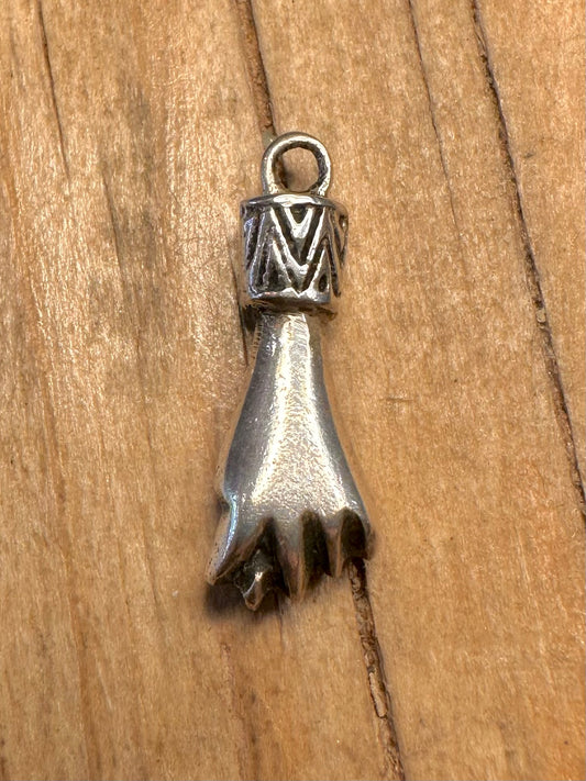 Vintage Figa Fist 925 Sterling Silver Pendant