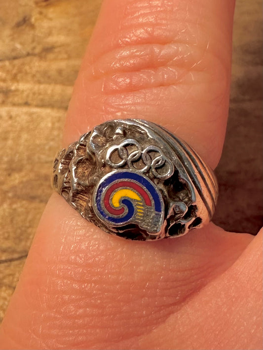 Vintage 1983 Seoul Olympics 925 Silver Size K Ring