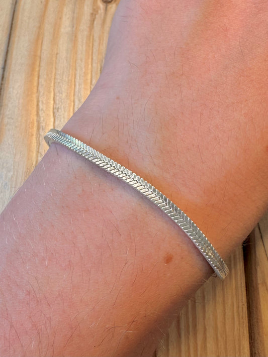 Modern Fox Tail Chain 925 Silver 7 inch Bracelet
