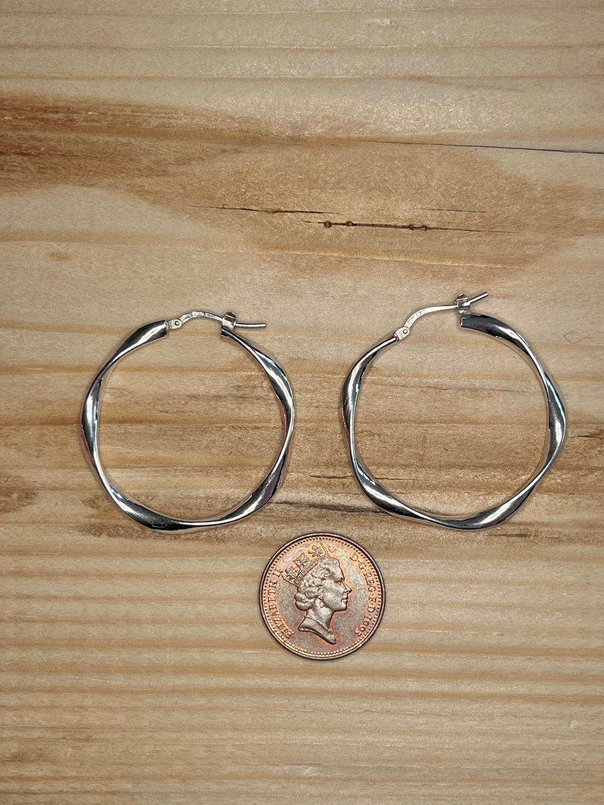 Twisted Hoops ITALY 925 Sterling Silver Hoop Earrings