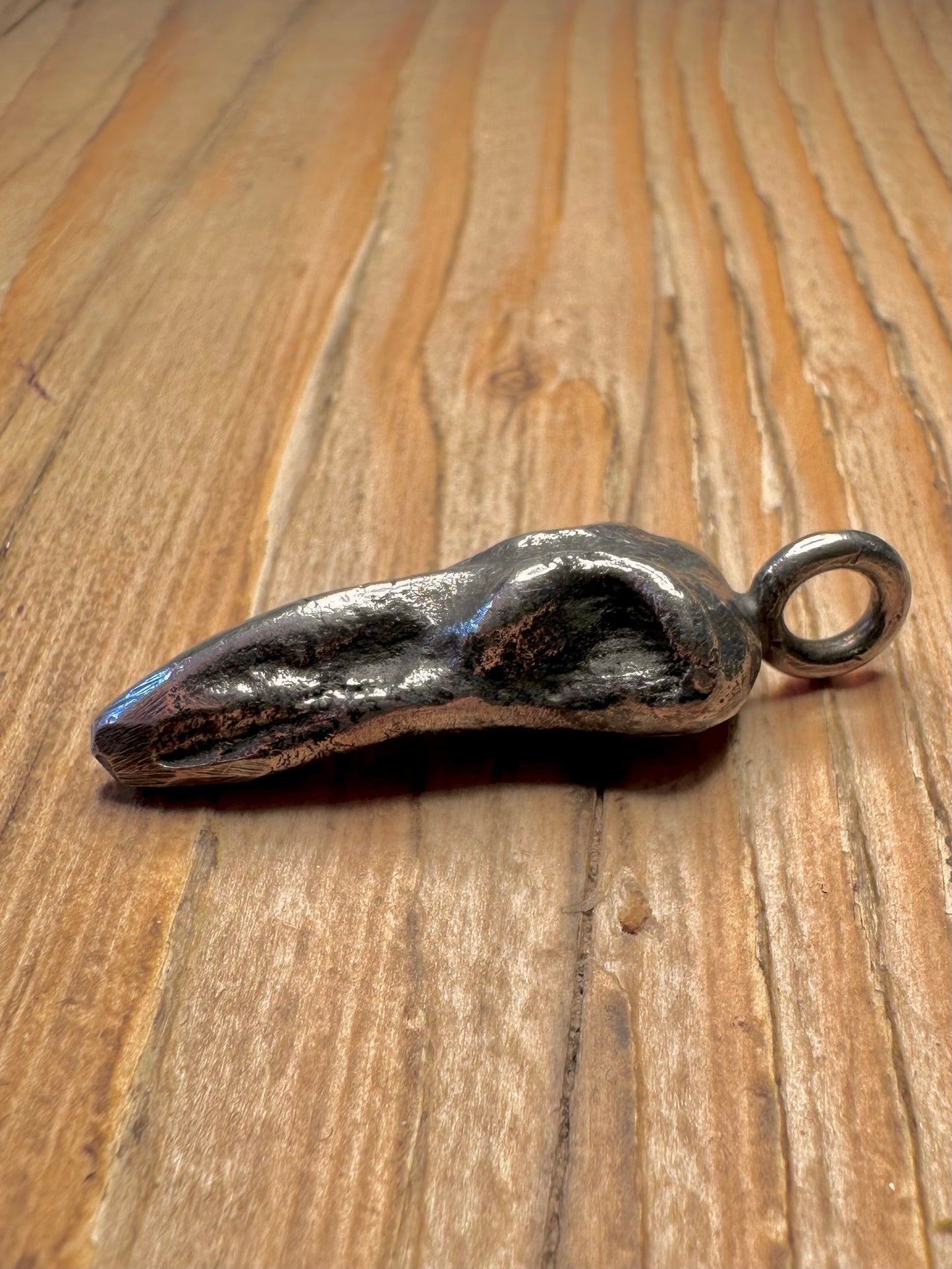 Vintage Bird Skull Solid 925 Sterling Silver Pendant