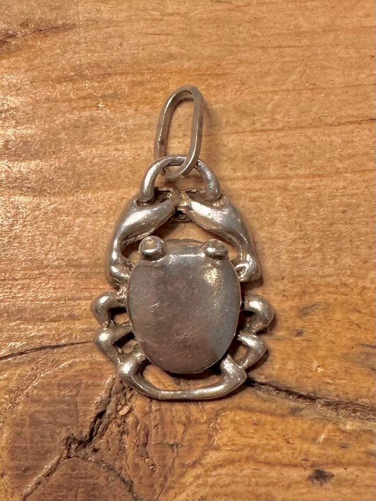 Abstract Crab 925 Solid Silver Pendant