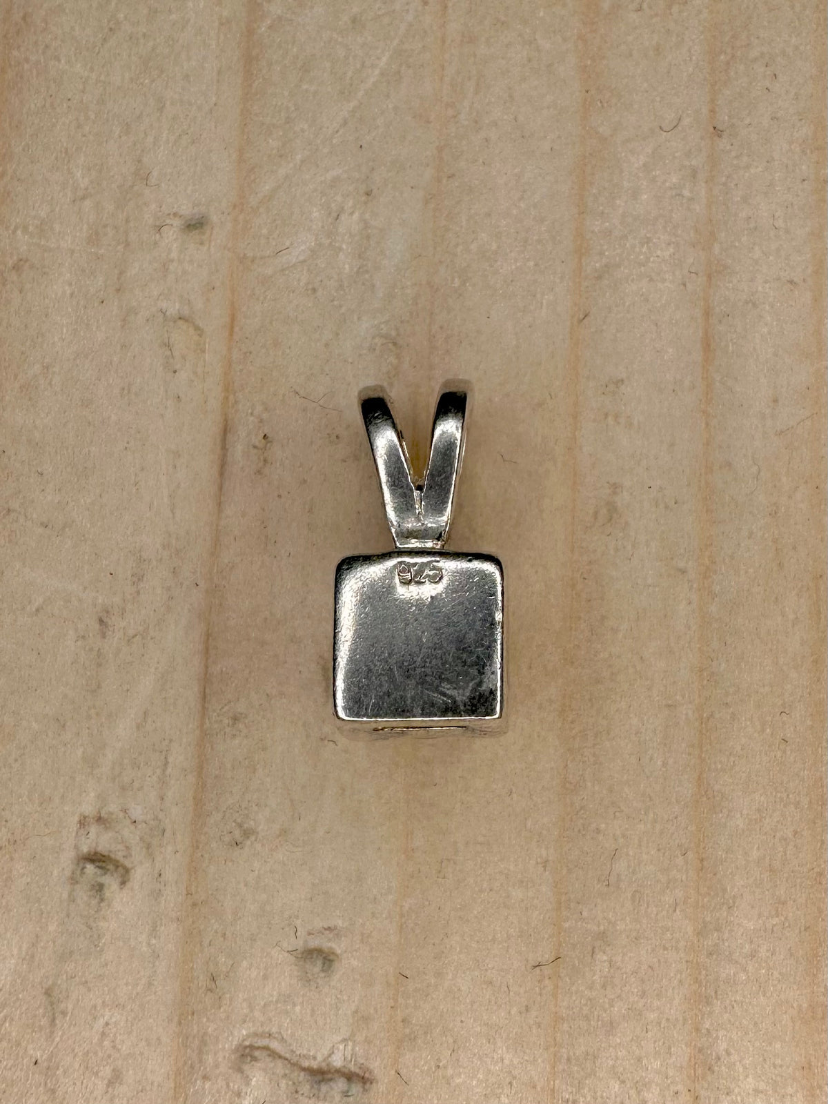 CZ Square 925 Sterling Silver Pendant