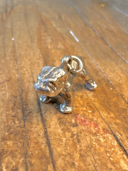 Bulldog Solid 925 Sterling Silver Charm Pendant