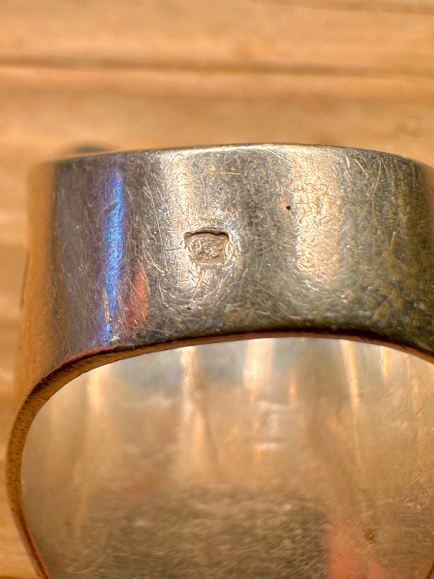 Vintage Tuareg Engraved 925 Sterling Silver Size N Ring