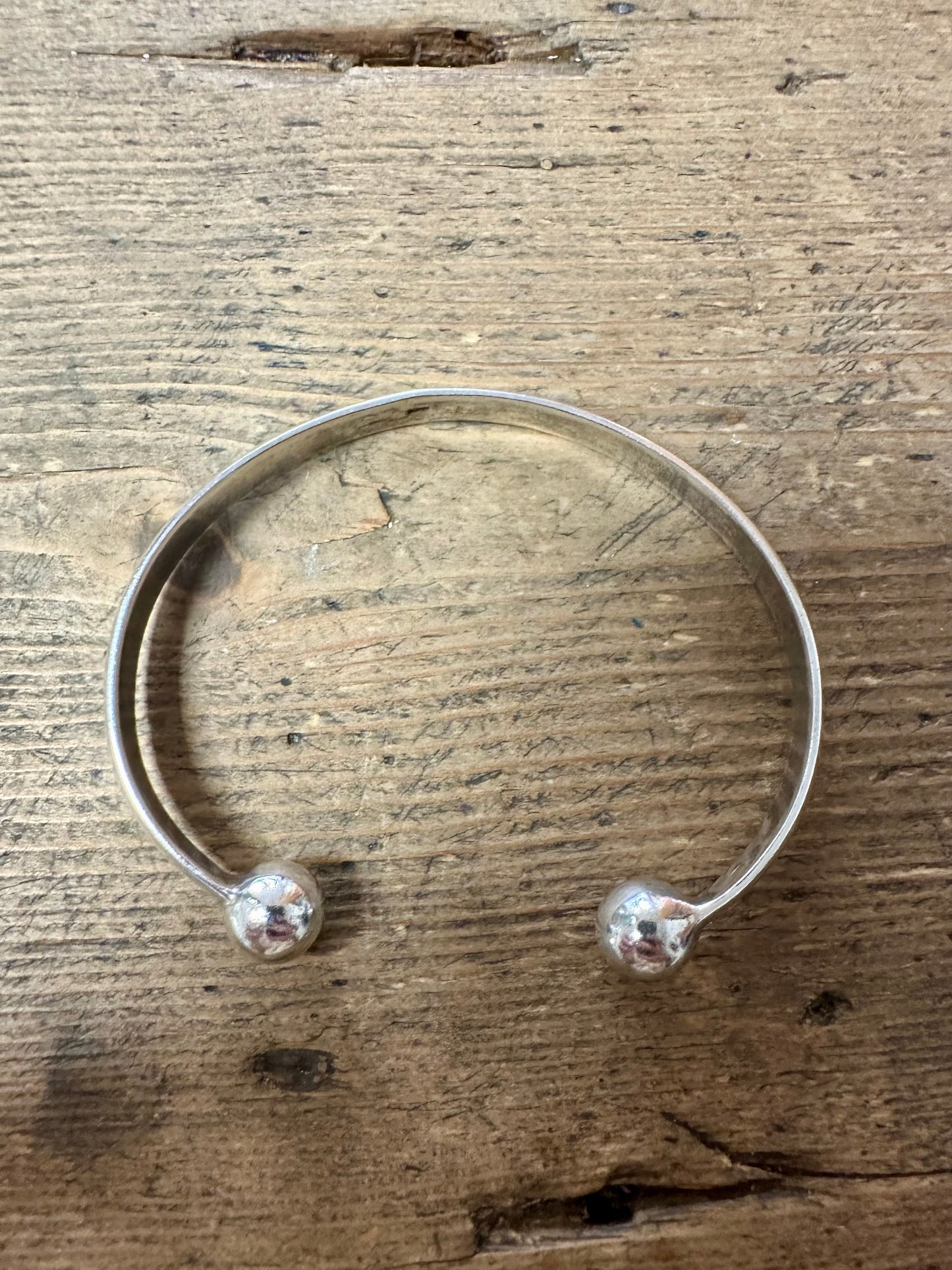 Vintage Torque Cuff 925 Silver Bangle