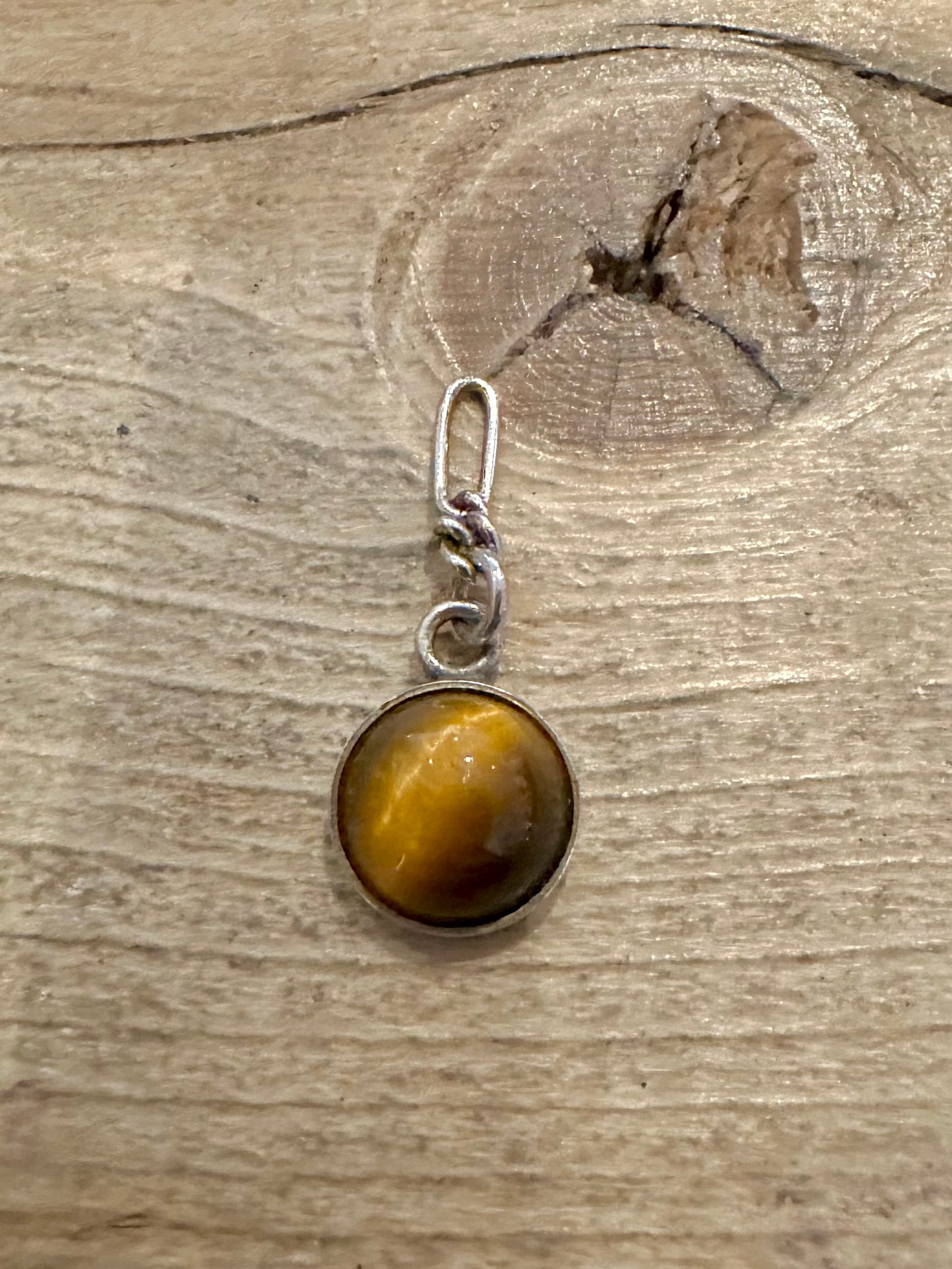 Vintage Tigers Eye 925 Silver Pendant