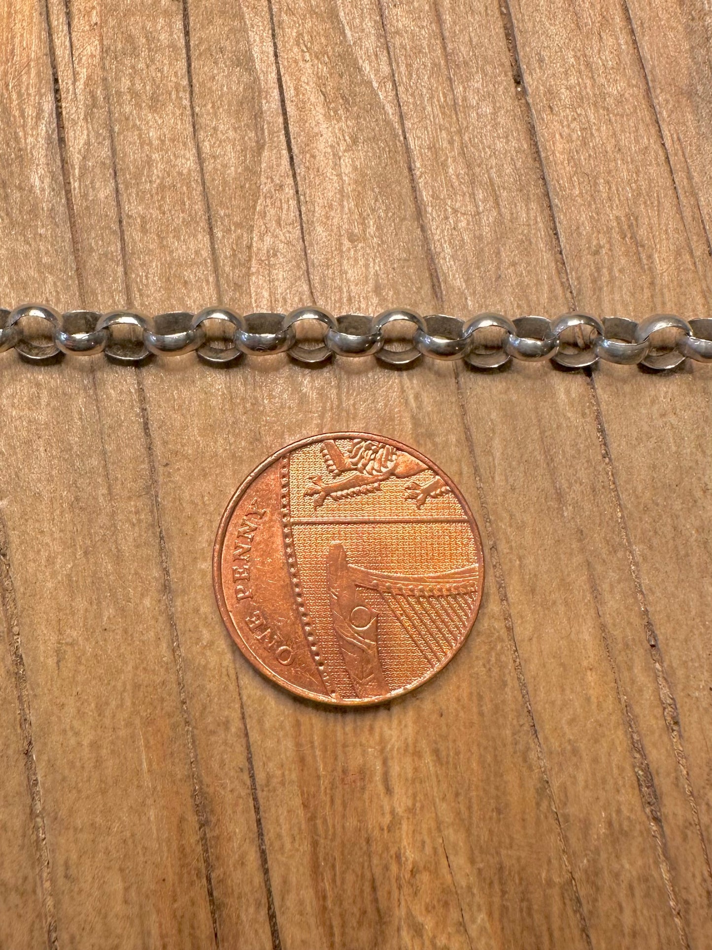 Vintage Belcher Chain 925 Sterling Silver 18.5 inch Necklace