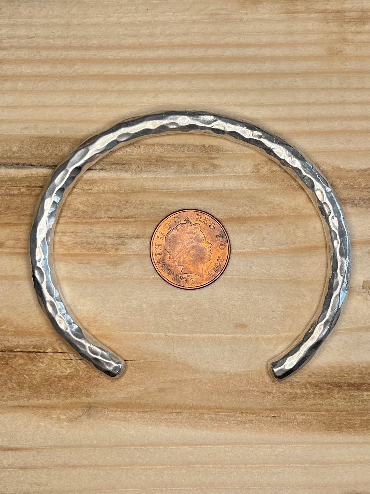 Hammered Torque Maker GRW Heavy 925 Sterling Silver Bangle