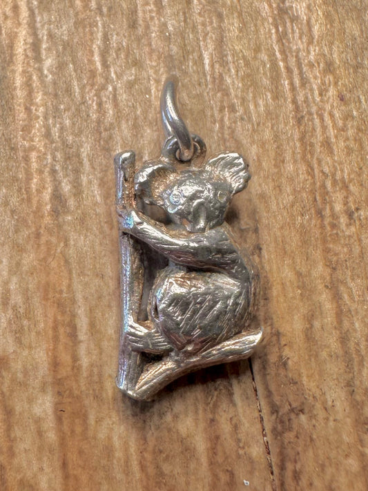 Vintage Koala 925 Sterling Silver Charm Pendant