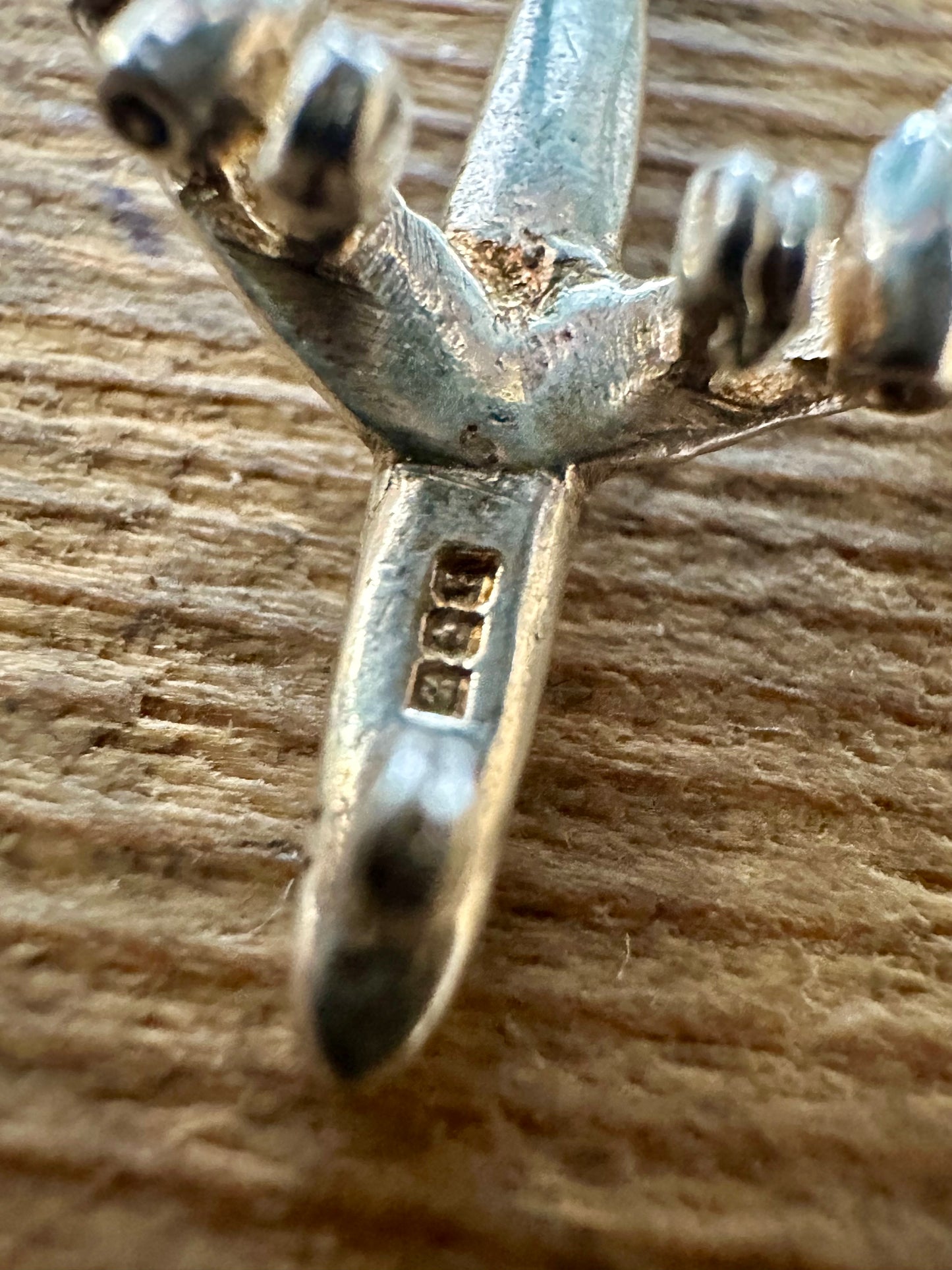 Vintage 1974 Plane 925 Silver Charm Pendant