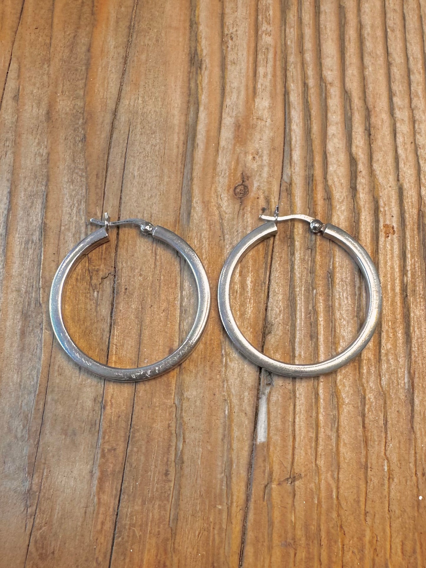 Chunky Hoops 925 Sterling Silver Earrings