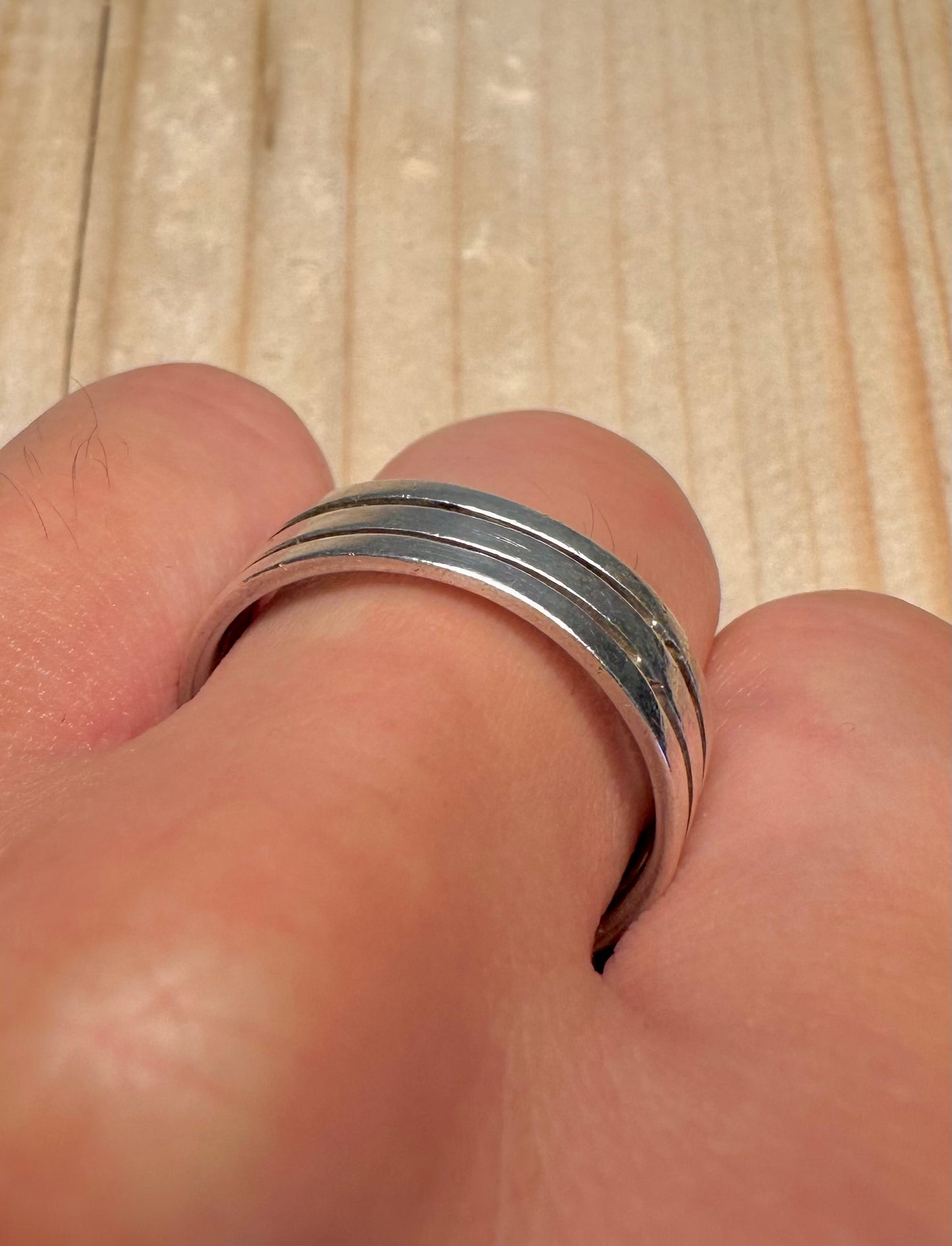 Jump Ring Band 925 Sterling Silver Size V Ring