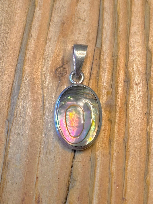 Abalone Oval 925 Sterling Silver Pendant
