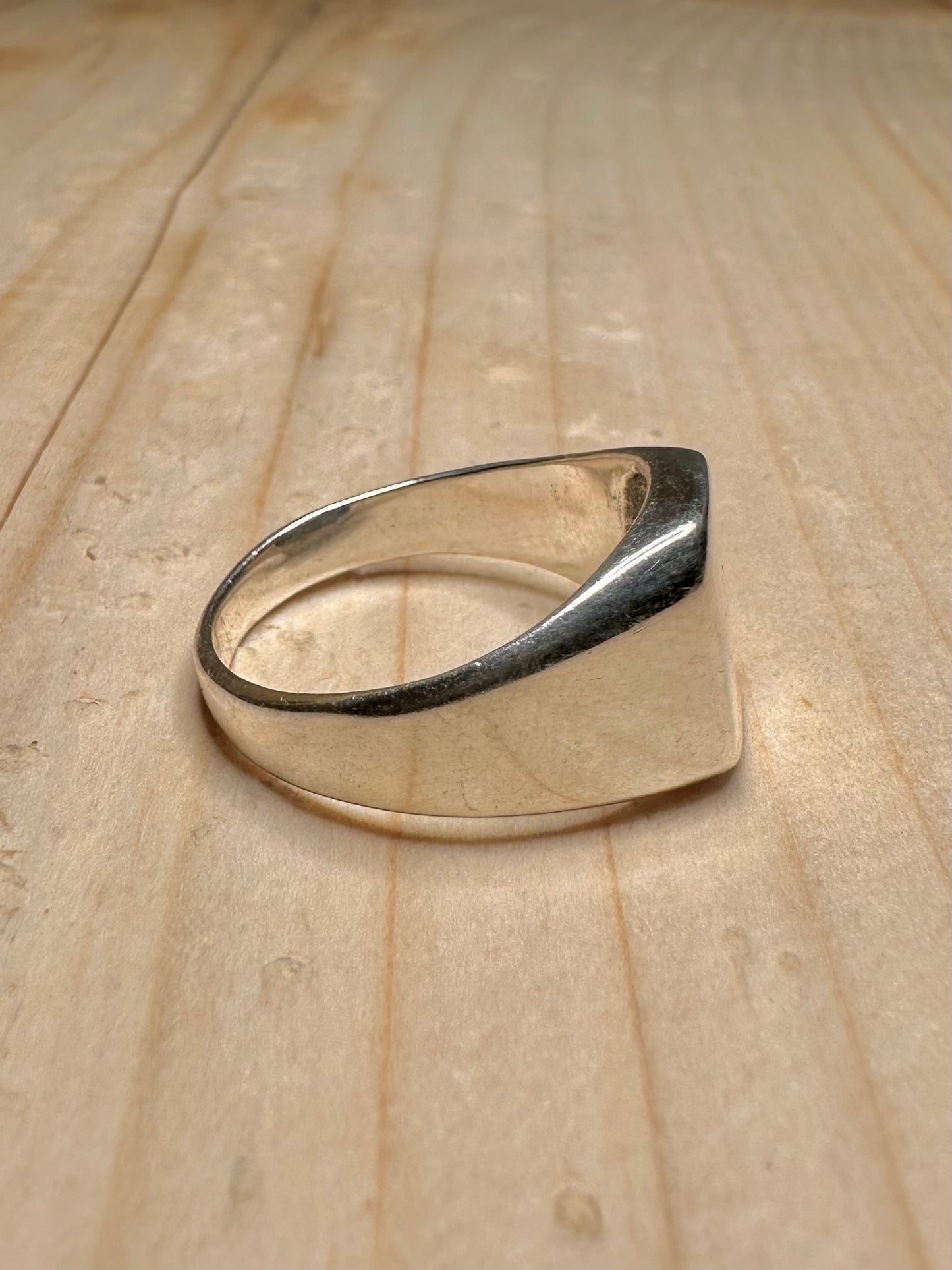 Square Signet 925 Sterling Silver Size T Ring