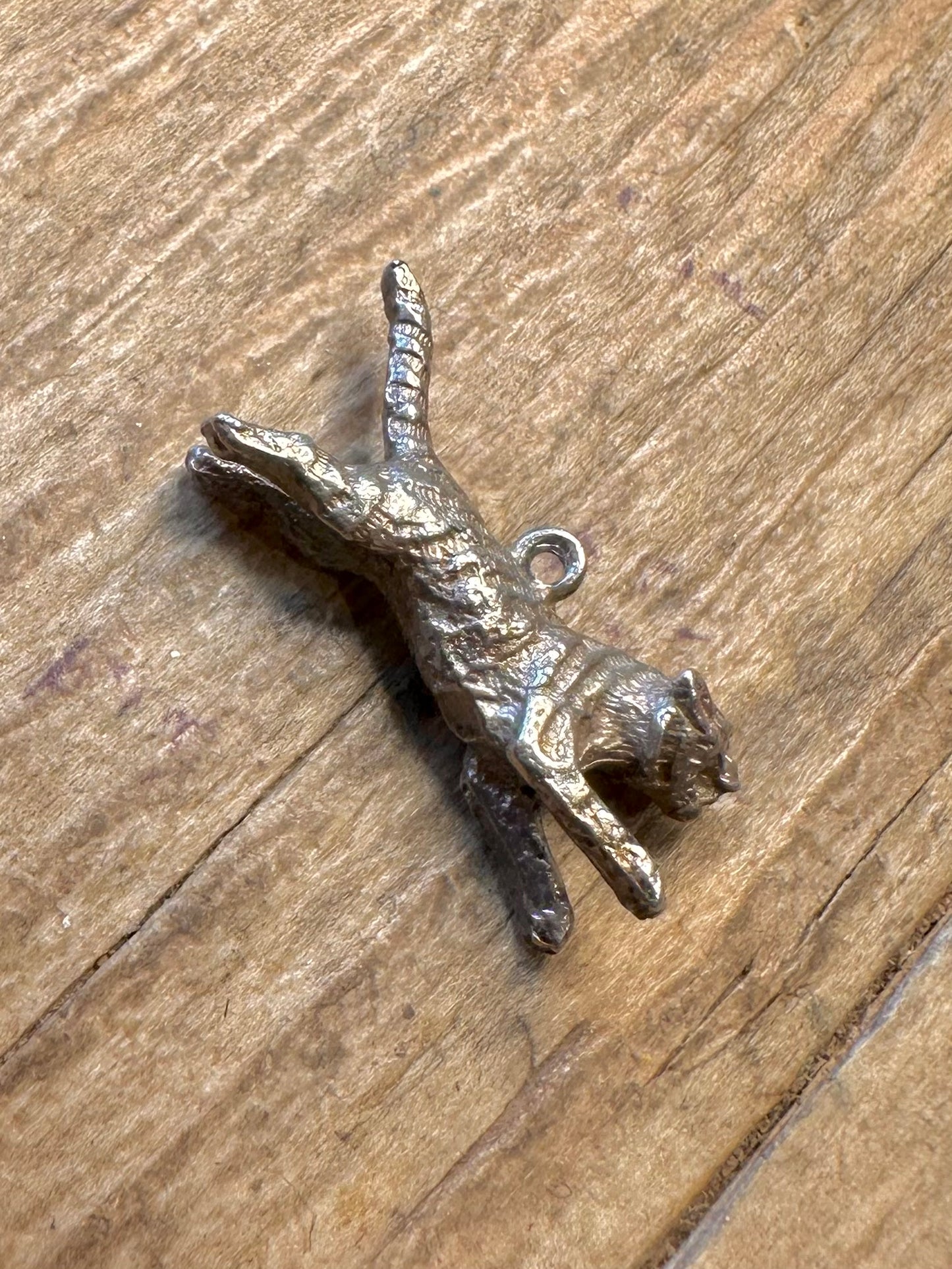 Tiger Springend 925 Sterlingsilber Anhänger