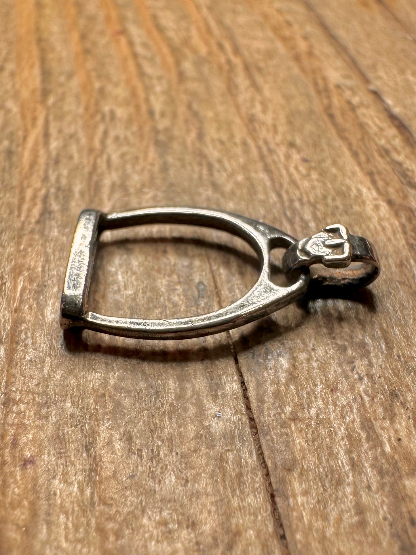 Vintage Stirrup Buckle 925 Sterling Silver Pendant