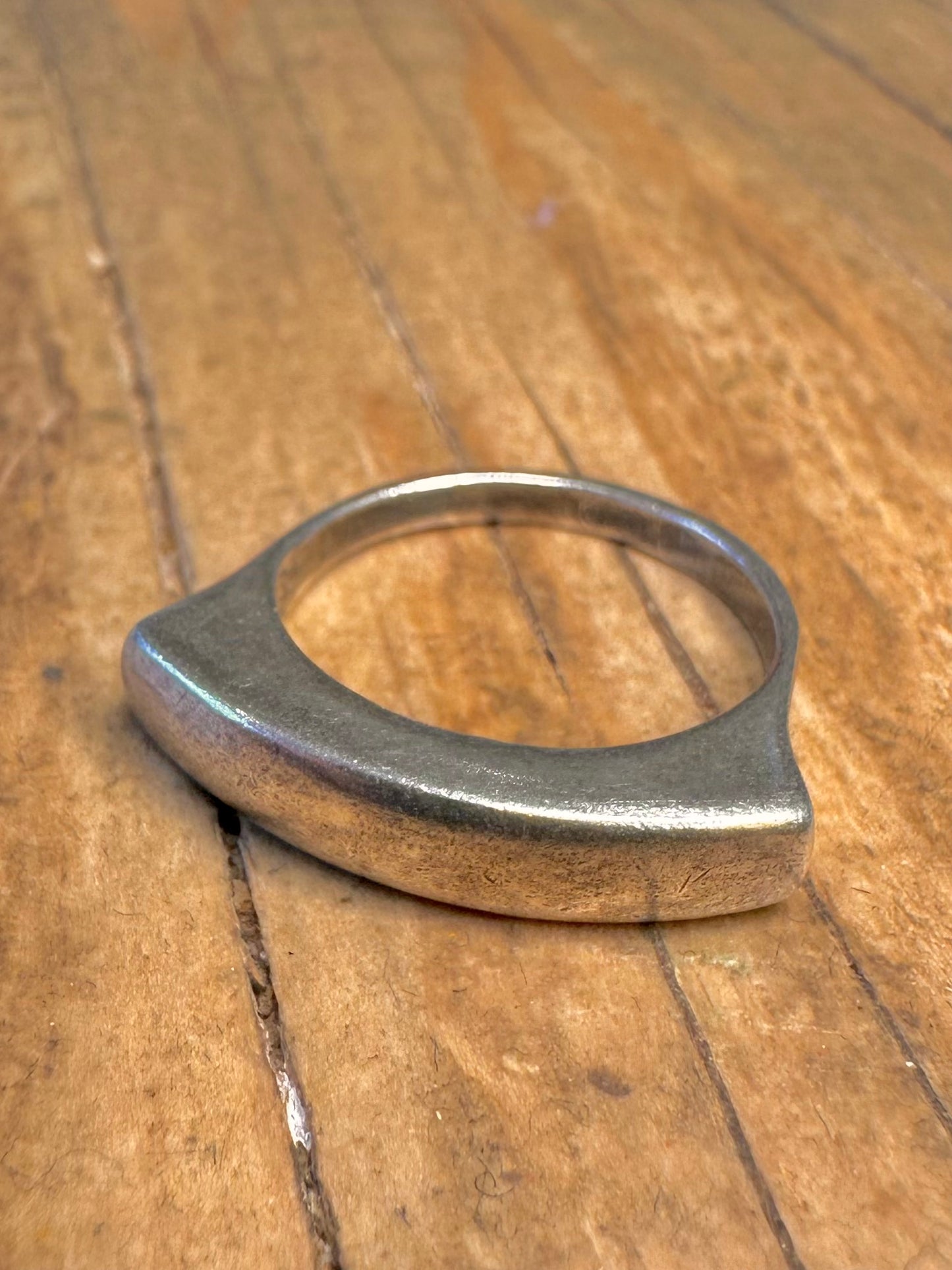 Abstrakter Barren Ring aus 925er Sterlingsilber, Größe K