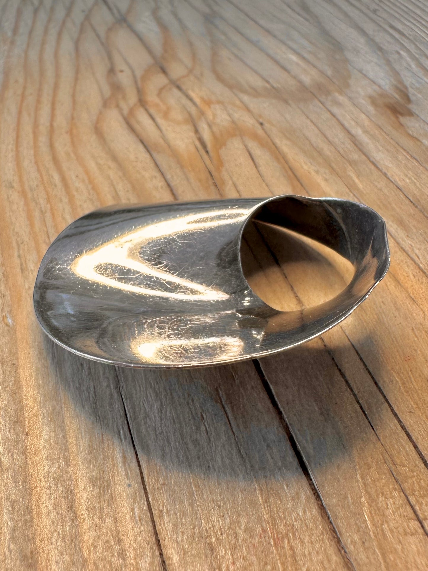 Abstract 2005 Modernist Swirl 925 Sterling Silver Brooch